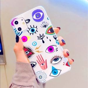 🧿 iPhone 12 Pro Max case. Clear with evil eye designs